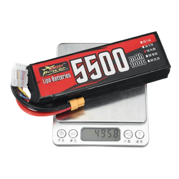 ZOP Power 14.8V 5500mAh 100C 4S 81.4Wh LiPo Battery XT60 Plug for RC FPV Racing Drone Airplane Helicopter Quadcopter - Image 8