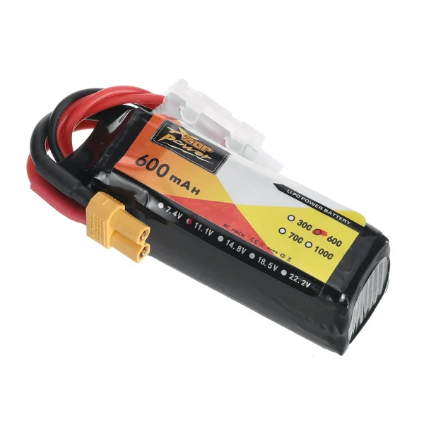 ZOP Power 11.1V 600mAh 60C 3S LiPo Battery XT30 Plug for for BETAFPV Pavo20 Pro RC FPV Racing Drone - Image 4