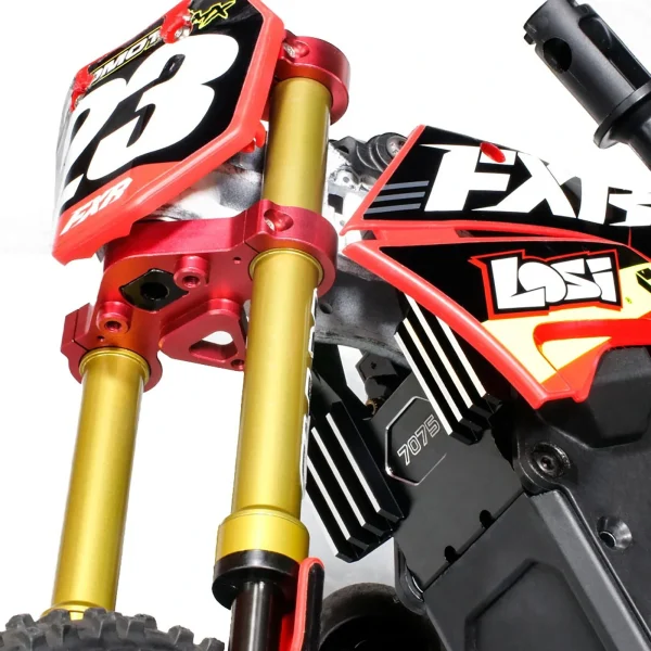 1Set Aluminum Alloy 7075 Triple Clamp Set For LOSI 1/4 Promoto-MX Motorrad RTR LOS06000 LOS264004 RC Motorcycle Parts - Image 3