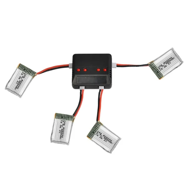 3.7v One To Four Small White Head Charger Toy Battery Quadcopter With Overcharge Protection Drone Accessories - Image 4