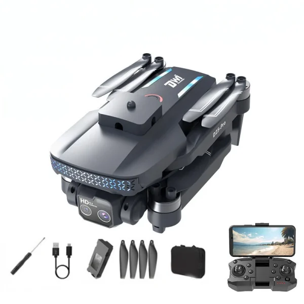 DWI D25 WiFi FPV with 2.8inch LCD Screen Controller HD Dual Camera Servo Gimbal Liftable 360 Obstacle Avoidance Brushless Foldable RC Drone Quadcopter RTF - Image 8
