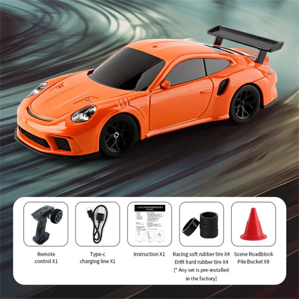 JIABAILE 4301/02/03/04 RTR 1/43 2.4G 4WD Drift RC Car Mini Race LED Light Optional Gyro Radio Control High-Speed Motor On-Road Racing Vehicle Model Boys Gifts Outdoor Toys - Image 6