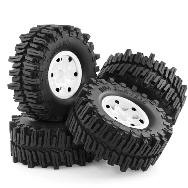 4PCS Climbing Rock Crawler Tires Wheels Rims for 1/8 Off-Road Truck Crossrc Yikong MST MJX H8H RC Cars Vehicles Models Spare Parts R215 - Image 4