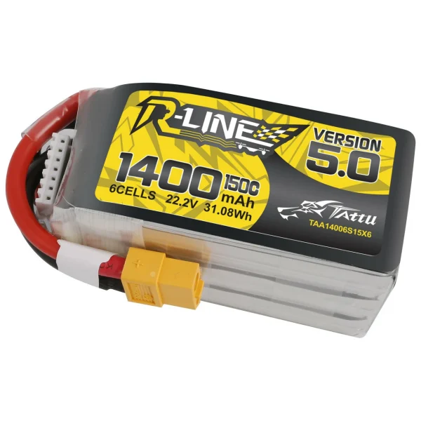TATTU R-Line Version 5.0 22.2V 1400mAh 150C 6S LiPo Battery XT60 Plug for SpeedyBee Master 5 V2 iFlight Nazgul5 V3 HD RC Drone FPV Racing - Image 3