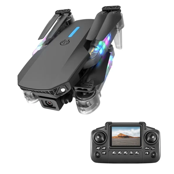 YLR/C E88 / E88D WiFi FPV with LCD Screen Controller HD Dual Camera Lighting Arms Optical Flow Positioning Colorful LED Light Foldable RC Drone Quadcopter RTF - Image 7