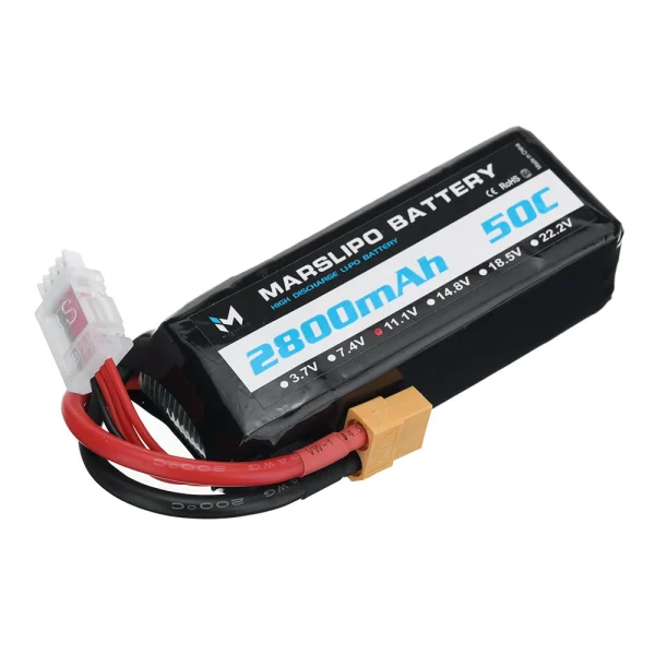 MARSLIPO 11.1V 2800mAh 50C 3S Lipo Battery XT60 Plug for RC Drone - Image 5