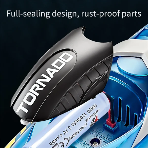 HXJRC HJ819 2.4G 4CH RC Boat High Speed LED Light Speedboat Waterproof 15km/h Electric Racing Vehicles Models Lakes Pools Remote Control Toys - Image 8