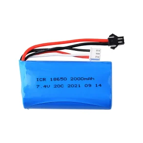 18650 7.4V 2000MAH 20C Lipo Battery XT30/XT60/T/EL-2P/SM3P/SM4P/SM/JST Plug For RC Boats Car Tanks Parts
