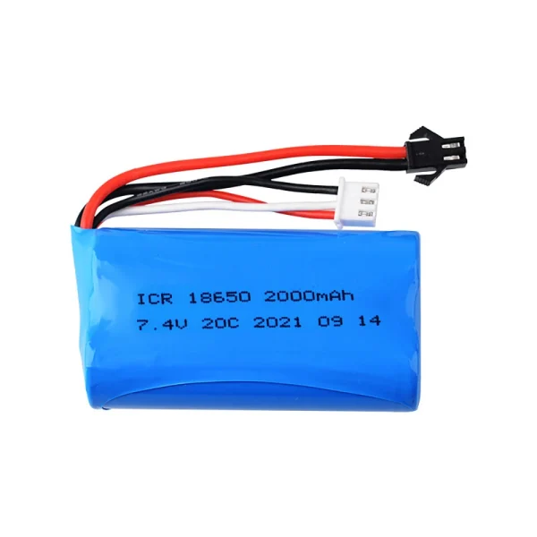 18650 7.4V 2000MAH 20C Lipo Battery XT30/XT60/T/EL-2P/SM3P/SM4P/SM/JST Plug For RC Boats Car Tanks Parts