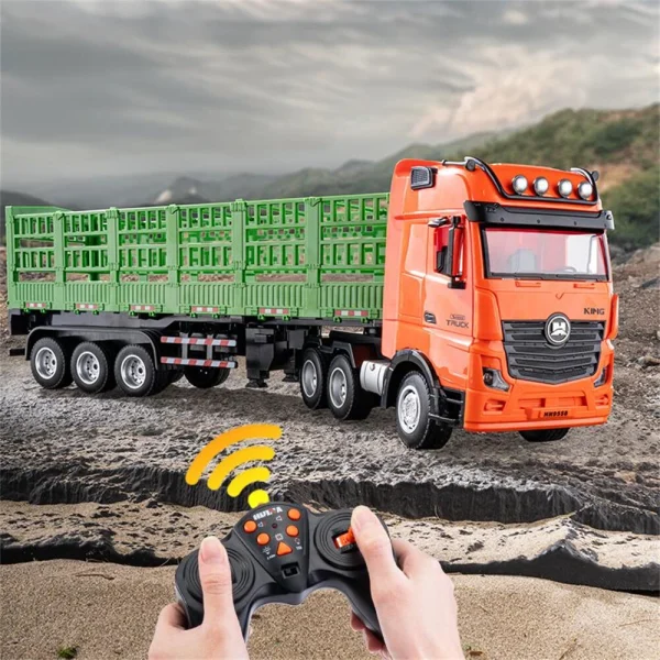 Huina 1312 1/18 2.4G 9CH Wireless RC Car Half Alloy Transport Truck  Vehicle Models RTR for Children Toys - Image 5
