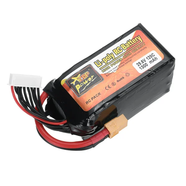 ZOP Power 29.6V 1300mAh 120C 8S Li-poly Battery XT60 Plug for SEQURE SQFPV Heison 5X FPV Quad Drone - Image 2