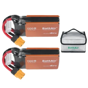 [EU/USA Direct]2PCS ISDT BattAir 14.8V 1300mAh 80C 4S Gen 2 Smart Lipo Battery XT60 Support APP Control for iFlight Nazgul5 Evoque F5 F5D Darwinfpv CineApe35 Cinebot30 Mark5 FPV Racing Drone Geprc
