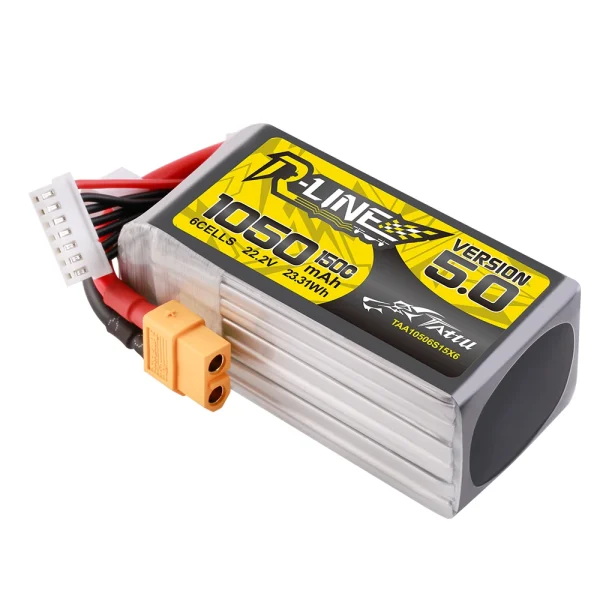 Tattu R-Line Version 5.0 1480mAh 6S 150C 22.2V Lipo Battery Pack With XT60 Plug for SpeedyBee Master 5 V2 DarwinFPV CineApe35 6S iFlight Nazgul XL5 ECO 6S Nazgul DC5 ECO DJI O3 HD 6S RC Drone FPV Racing - Image 2