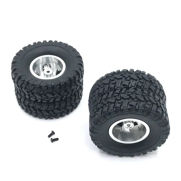 2PCS Upgraded Metal Rims Tires Wheels Double/Single for WPL 1/16 C14 C24 C34 B14 C24 B16 B36 RC Car Vehicles Models Parts - Image 4