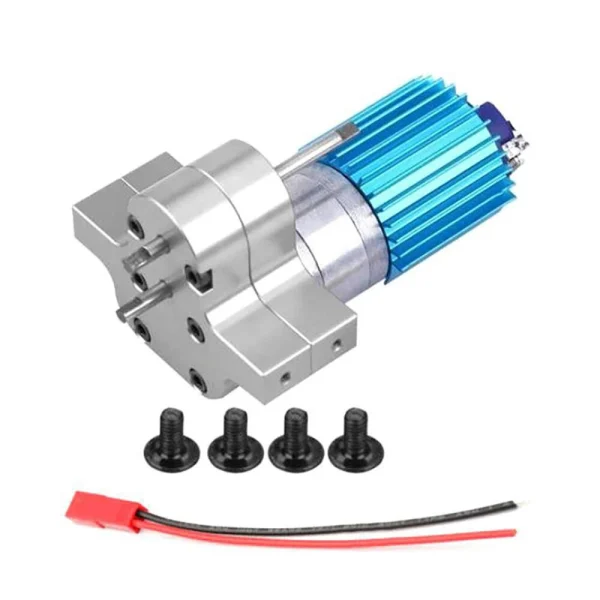 Metal Decelerate Gearbox with 370 Brushed Motor Metal Gear Heatsink Mount Base for WPL B14 B14K B24 B24K B16 B16K B36 B36K C14 C14K C24 C24K JJRC Q60 Q61 MN90 MN90K MN91 MN91K 4WD 6WD Fayee FY001 FY002 Half Scale RC Car Parts - Image 5