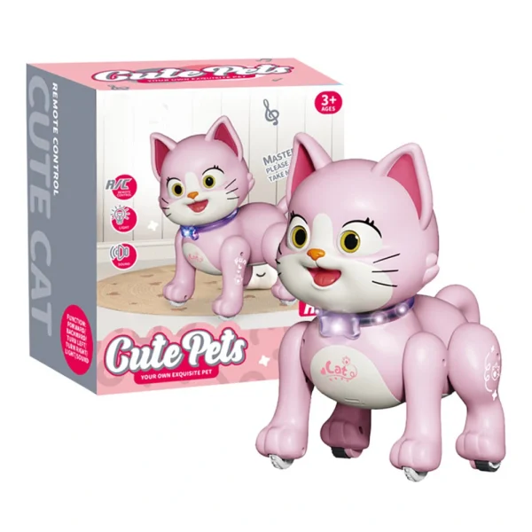 2.4GHz Remote Control Robot Pets Cat Rechargeable Cute Lighting and Music Robot Cat Toys for Children - Image 6