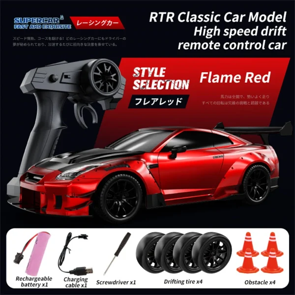 SZRC 080 RTR 1/20 2.4G 4WD Drift RC Car Mini Race LED Light High Speed Racing On-Road Full Proportional Classic Retro Electric Remote Radio Control Vehicles Model Toys - Image 9
