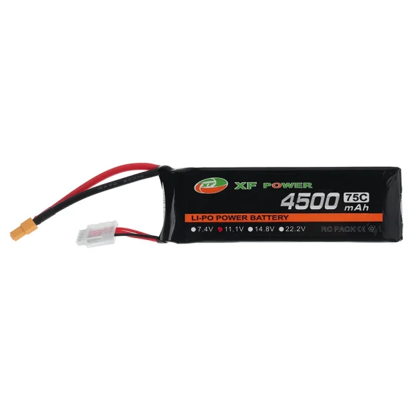 XF POWER 11.1V 4500mAh 75C 3S LiPo Battery XT60 Plug for RC Car - Image 6