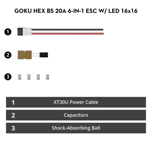 16mm*16mm Flywoo GOKU HEX GN405 Nano HD V3 F4 Flight Controller with TXCO ELRS 2.4g RX & 20A 2-4S ESC Stack for Hexacopter FPV Racing Drone - Image 8