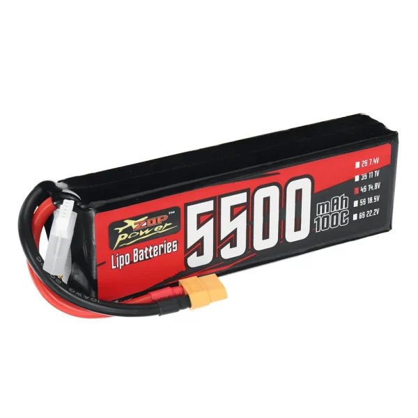 ZOP Power 14.8V 5500mAh 100C 4S 81.4Wh LiPo Battery XT60 Plug for RC FPV Racing Drone Airplane Helicopter Quadcopter - Image 3