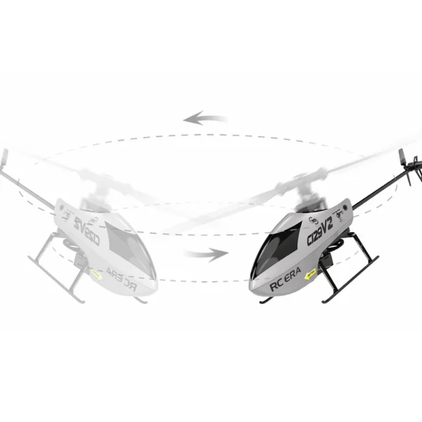 RC ERA C129 V2 2.4G 4CH 6-Axis Gyro 3D Aerobatic Flight Altitude Hold Flybarless RC Helicopter RTF - Image 9