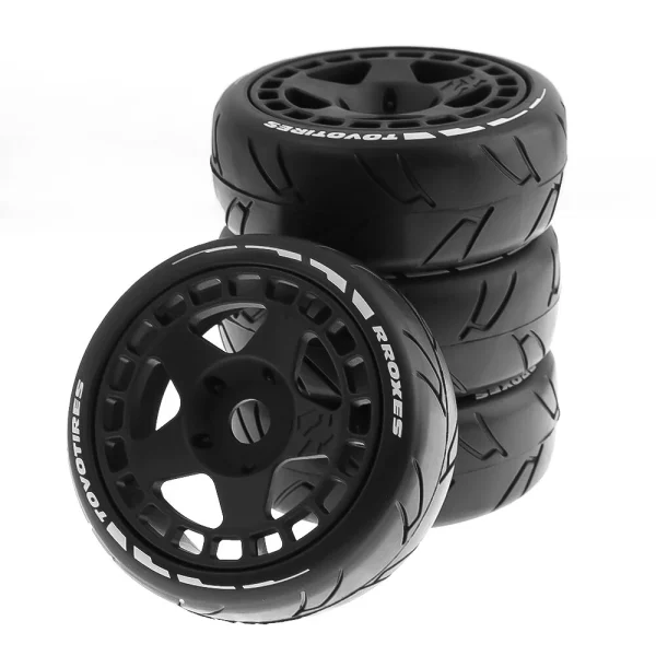 4PCS Rally On-Road Tires Wheels 17mm Hex for ARRMA ZD Racing HSP HNR X3GT 1/7 1/8 RC Car Vehicles Model Parts