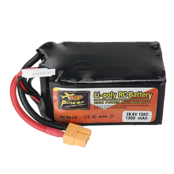 ZOP Power 29.6V 1300mAh 120C 8S Li-poly Battery XT60 Plug for SEQURE SQFPV Heison 5X FPV Quad Drone - Image 4