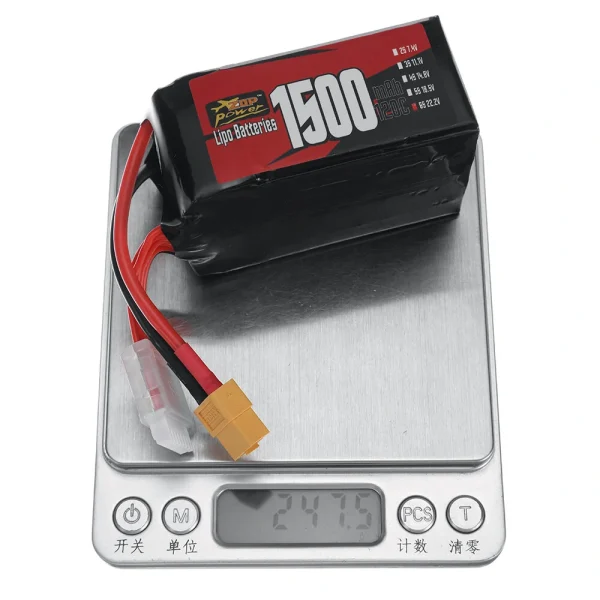 ZOP Power 6S 22.2V 1500mAh 120C 33.3Wh LiPo Battery XT60 Plug for SpeedyBee Master 5 V2  RC FPV Racing Drone - Image 9