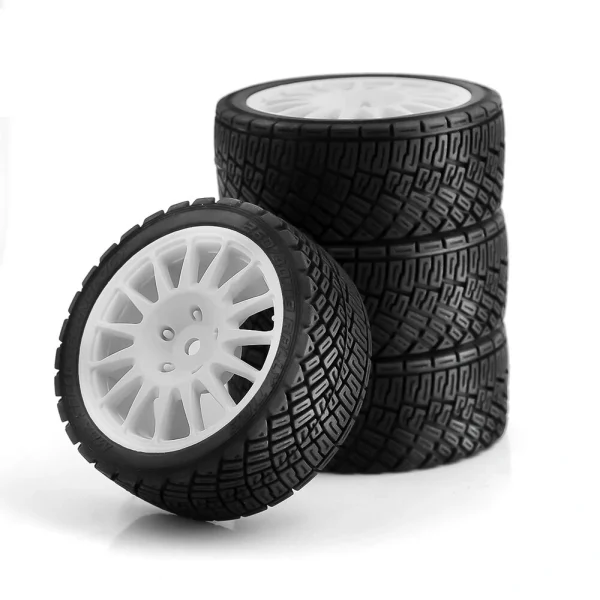 4Pcs Racing Tires Wheels for 1:10 Kyosho Tamiya RC Cars Parts - Image 4