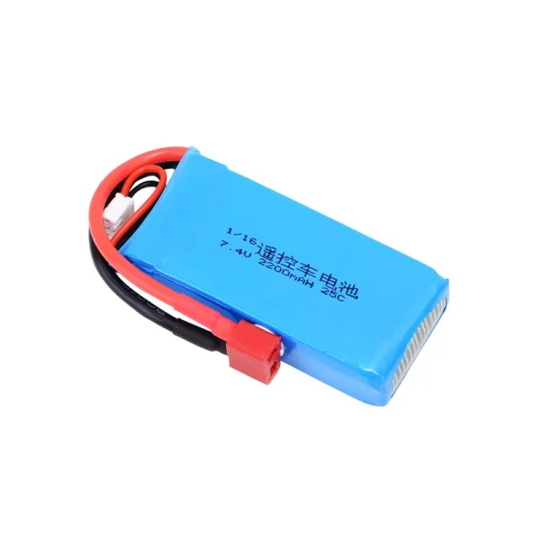 7.4V 2200mAh 25C 2S LiPo Battery T Deans Plug for Mjx 16210 16208 16207 1/16 MJX HYPER GO 14301 14302 Rc Car - Image 3
