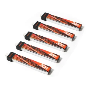 5 PCS BETAFPV 3.8V 300mAh 75C 1S LiHV Battery High Performance Z-Folding Process BT2.0 Connector for Air65 FPV Racing Drone