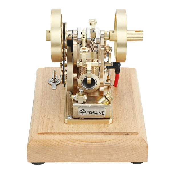 Eachine EM1 Micro Engine Model Brass Double Piston Complete STEM Engine Toys Collection Gifts - Image 2