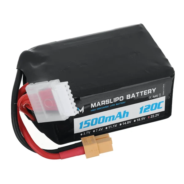 MARSLIPO 22.2V 1500mAh 120C 6S Lipo Battery XT60 Plug for SpeedyBee Master 5 V2 Darwinfpv CineApe35 6S iFlight SH CineFlow 5  FPV Racing Drone - Image 3