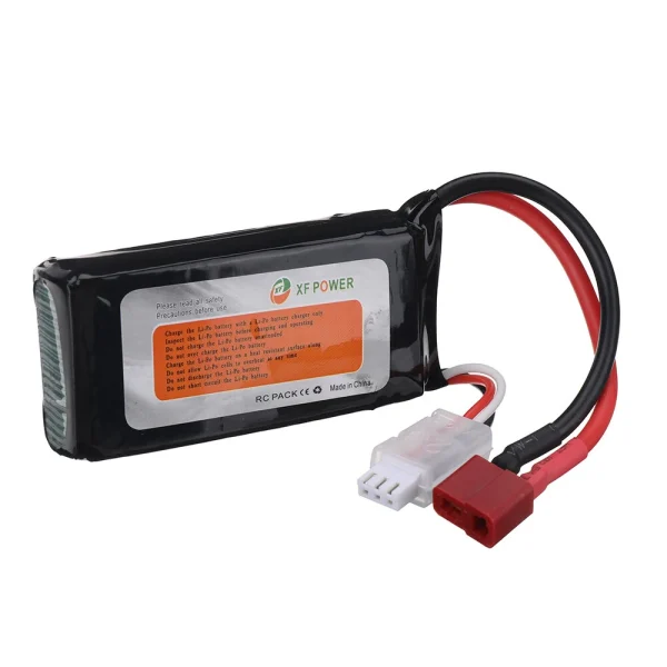 XF POWER 7.4V 1800mAh 120C 2S LiPo Battery T Deans Plug for RC Drone - Image 3