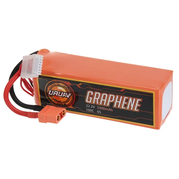 URUAV GRAPHENE Power 22.2V 3300mAh 100C 6S LiPo Battery XT90 Plug for RC Drone - Image 2