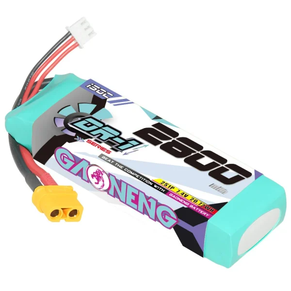 Gaoneng 7.4V 2800mAh 150C 2S Lipo Battery XT60 PLUG/T PLUG for 1/12 1/14 1/16 RC Cars - Image 2