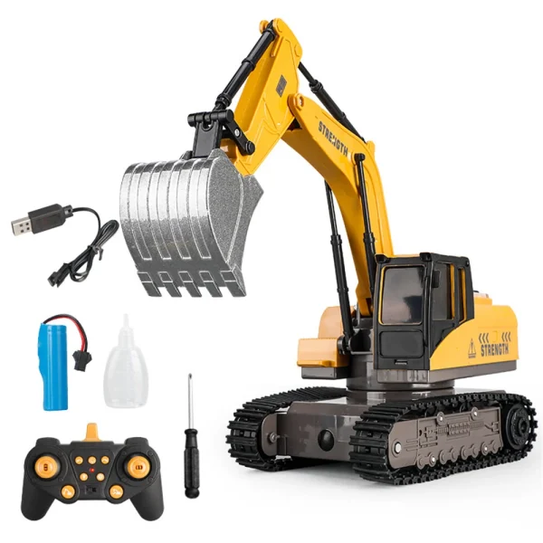 Y1803 1/20 13CH 2.4G RTR Alloy RC Excavator Car Vehicle Model With Colorful Lights Music Effects Spray for Children - Image 7