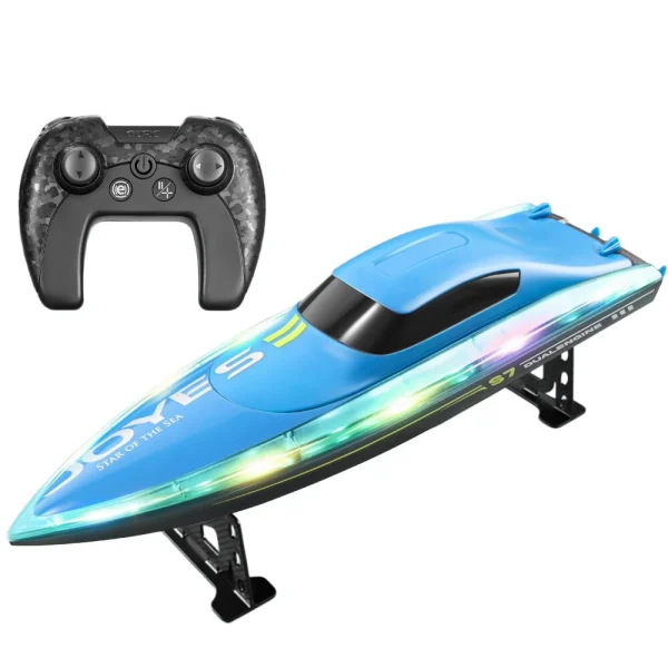 4DRC S7 RTR 2.4G RC Boat Waterproof Speedboat LED Light High Speed Remote Control Ship Dual Motors Vehicles Models Toys - Image 8