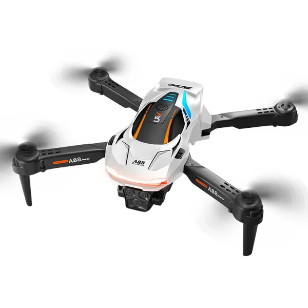 YCRC A88 PRO WiFi FPV with 3 HD Lens Optical Flow Positioning Cool Gradient Lighting Foldable RC Drone Quadcopter RTF - Image 5
