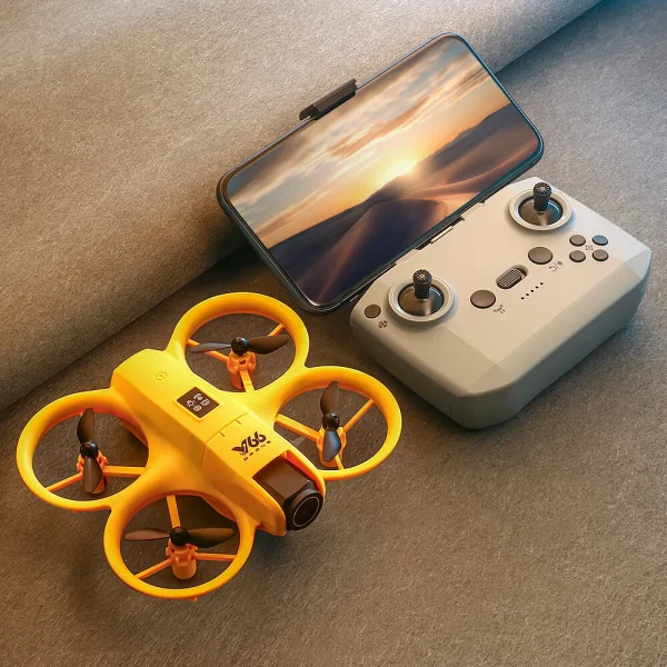 YCRC V66 WiFi FPV with Dual Camera 180 Electrically Adjustable Optical Flow Hover Automatic Obstacle Avoidance LED Light Circle Protection Kids Gifts 2.4G 4CH 6-Axis Remote Control RC Toys Drone Quadcopter RTF - Image 3