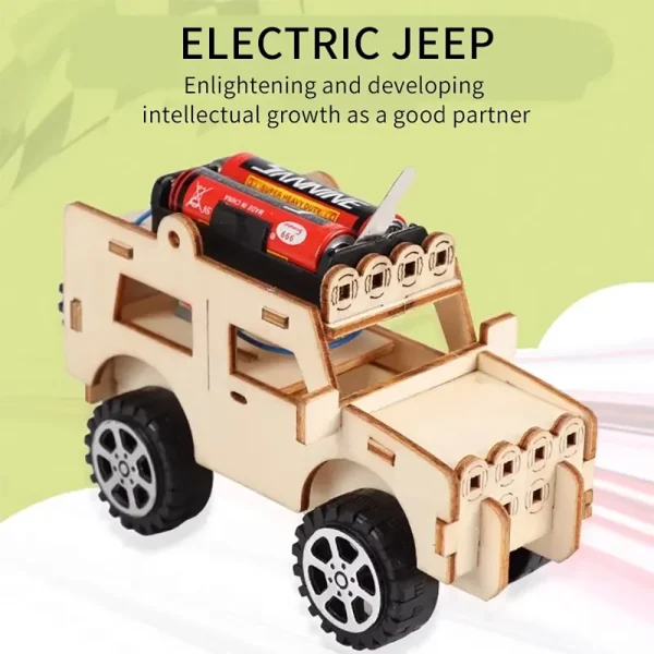 Innovative Technology Small Production for Jeep Car Electric Toy Student Scientific Experiment DIY Handmade Model School Supplies - Image 2