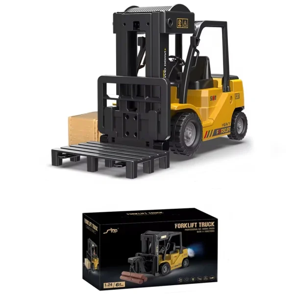 1/24 QH207-1D Forklift Electric RC Car Crane Vehicles Model w/ Sound and Light Spray Children Toys - Image 6