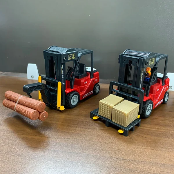 1/24 2.4G 11CH Alloy RC Heavy Forklift Crane Car Lifting Music Spray Scene Simulation Children Toy For Boys - Image 7