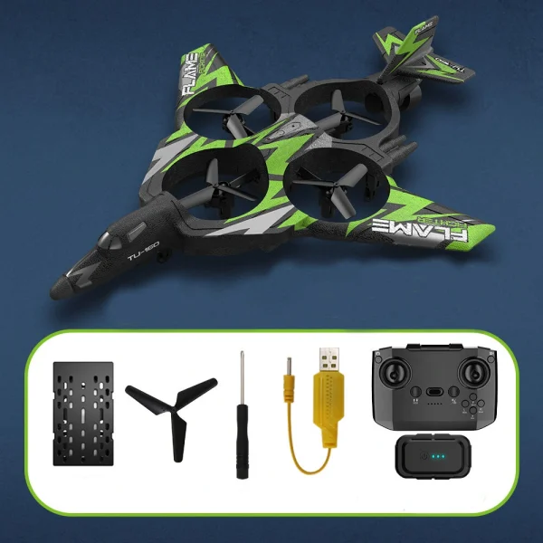 TU 160 Fighter 2.4G One Key Spray Gravity Sensor EPP FPV RC Drone Airplane Quadcopter Glider RTF With LED Lights for Beginners - Image 9