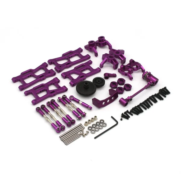 Upgraded Metal Parts Set for Wltoys 144001 144010 144002 124017 124019 1/12 1/14 RC Car Vehicles Model Spare Accessories