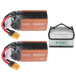 [EU/USA Direct]2 PCS ISDT BattAir 2nd Gen 22.2V 1300mAh 80C 6S Smart LiPo Battery XT60 Plug Wireless APP Control Compatible with SpeedyBee Master 5 V2/GEPRC MARK5/DarwinFPV CineApe35/BETAFPV Pavo35/iFlight Nazgul5 FPV Racing Drones