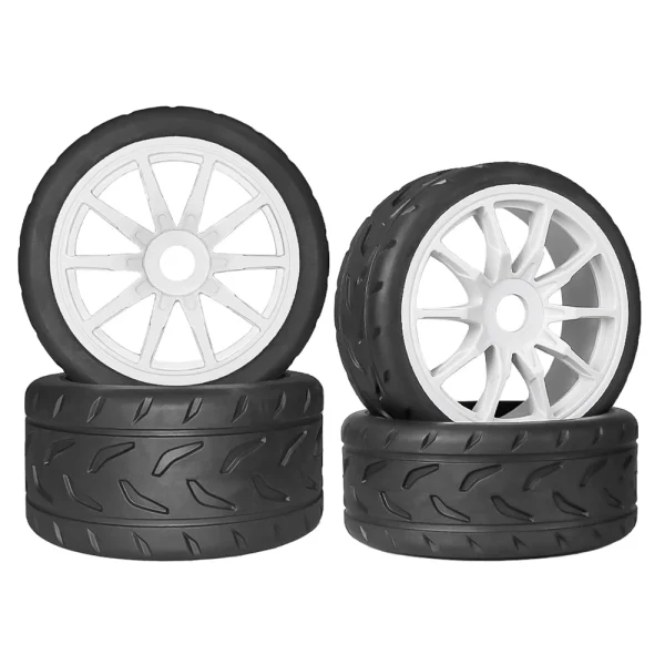 4PCS Eight-Character Pattern Racing Road Wheel Tire Spare Parts for ARRMA 1/7 Firebird FELONY Mustang GT Flat Race RC Car Vehicle Models Accessories - Image 9