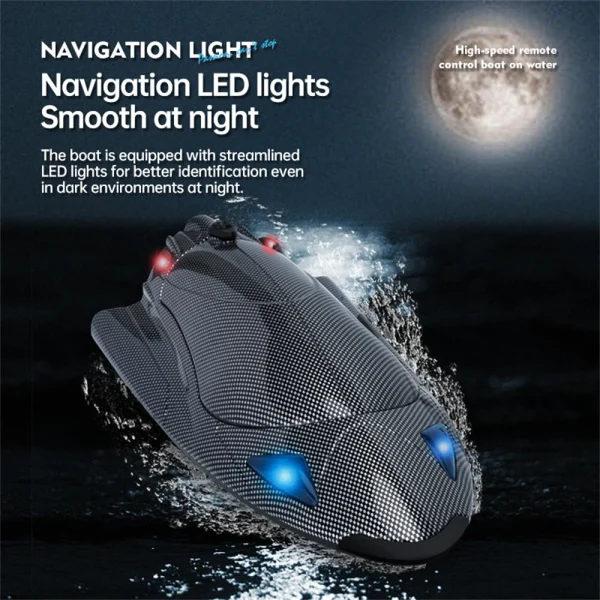 JJRC FY011 2.4G 35km/h RC Boat Jet Pump Ship Waterproof Vehicles Models Capsize Reset LED Light Water Cooling High Speed Remote Control Toys - Image 3