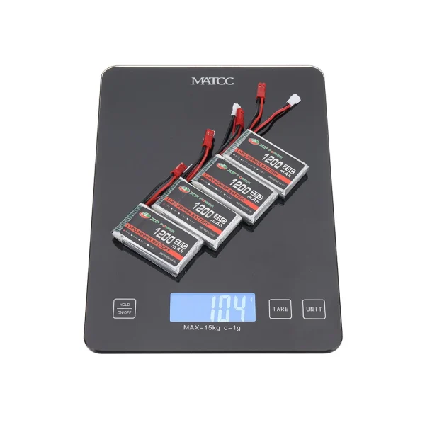 4 PCS XF POWER 3.7V 1200mAh 25C 1S LiPo Battery JST Plug with Battery Charger for RC Drone - Image 7