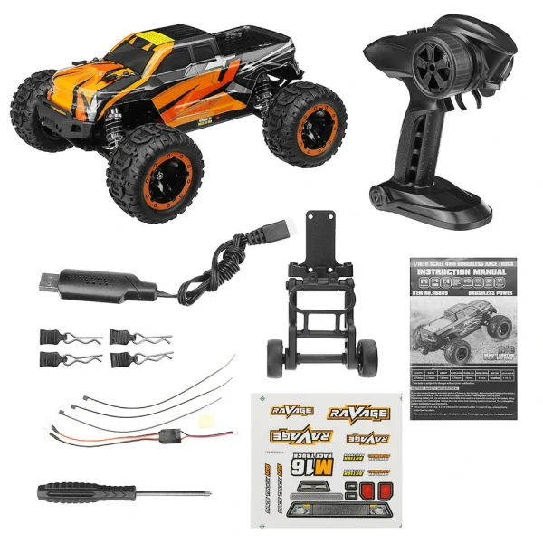 HBX 16889A Pro 1/16 2.4G 4WD Brushless High Speed RC Car Vehicle Models Full Propotional - Image 9